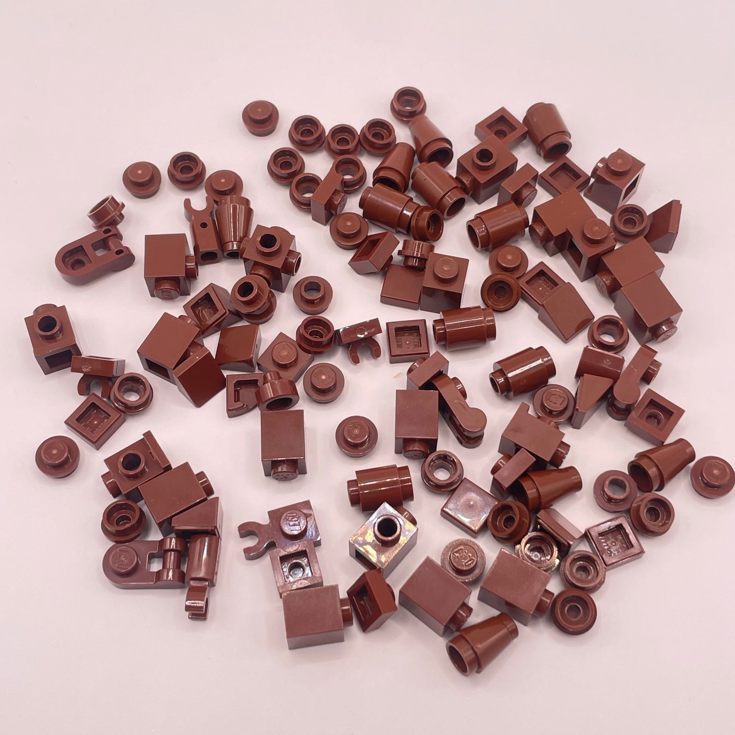 LEGO Greebling, Reddish Brown, 100 pieces