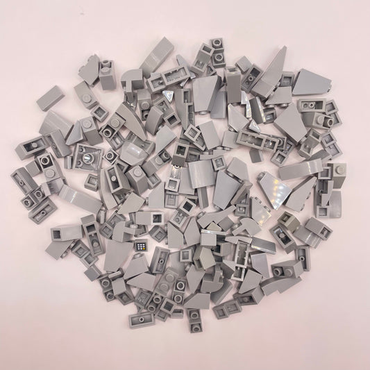 LEGO Slopes, Small, Light Bluish Grey, Approx. 85g