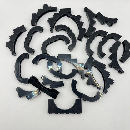 LEGO Black, Building Pieces, Arches, 24 Pieces