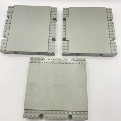 LEGO Old Grey, Raised Baseplate, 3 Pieces