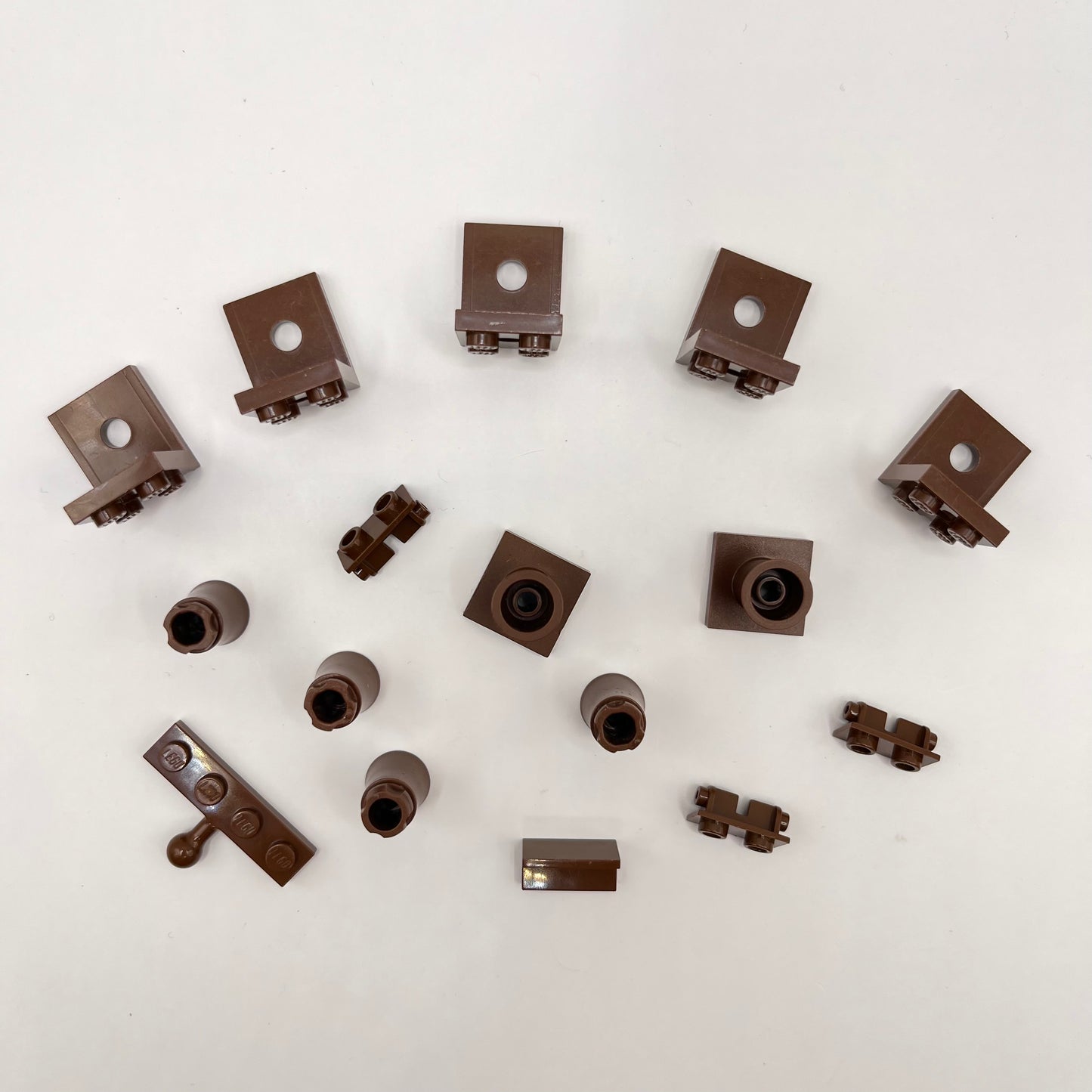 LEGO Mixed Pieces, Palm Trunk, Old Brown, 15 Pieces