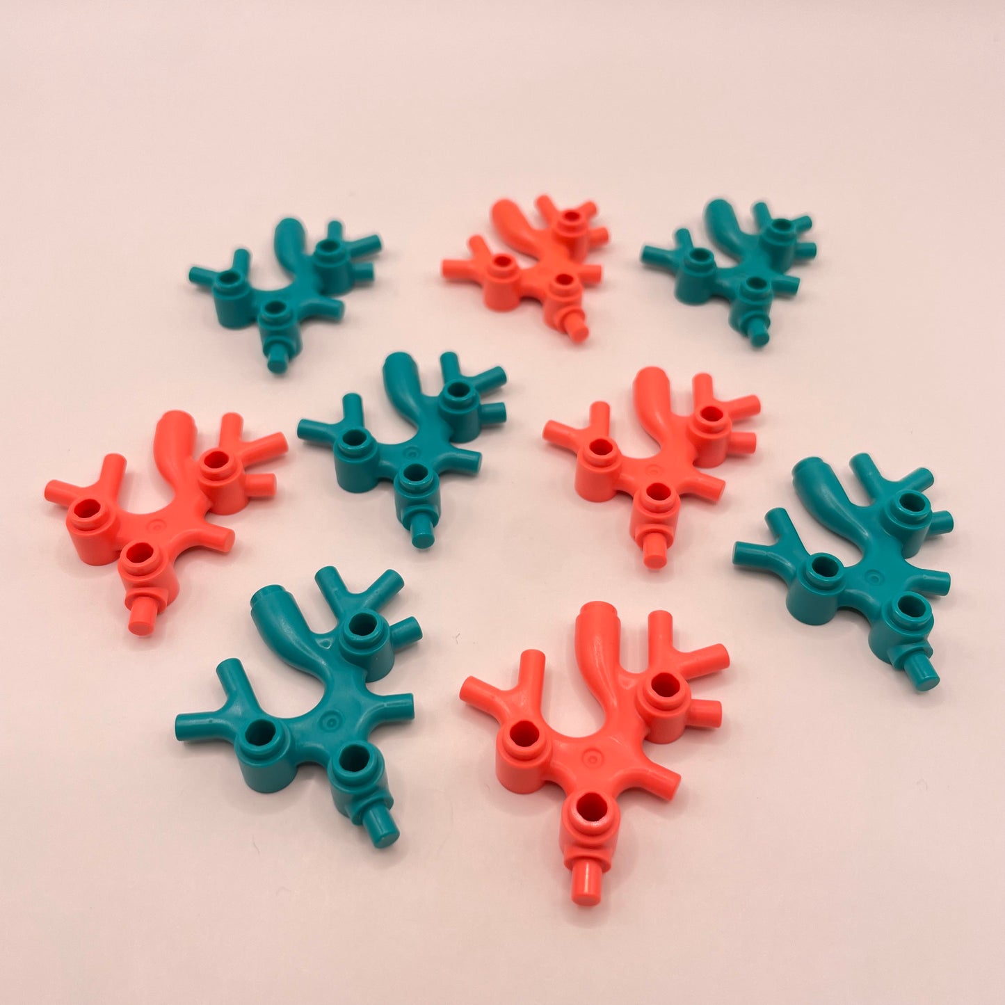 LEGO Coral Seaweed, Coral and Turquoise, 9 Pieces