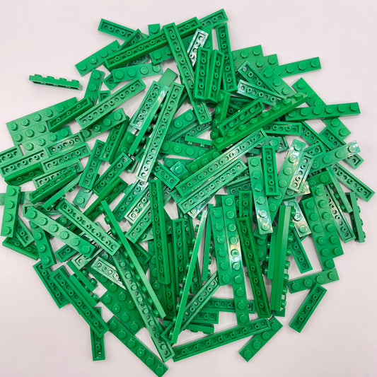 LEGO Plates, 1x Wide, Green, Approx. 130g