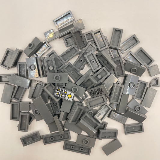 LEGO Tiles, Small, Dark Bluish Grey, Approx. 25g