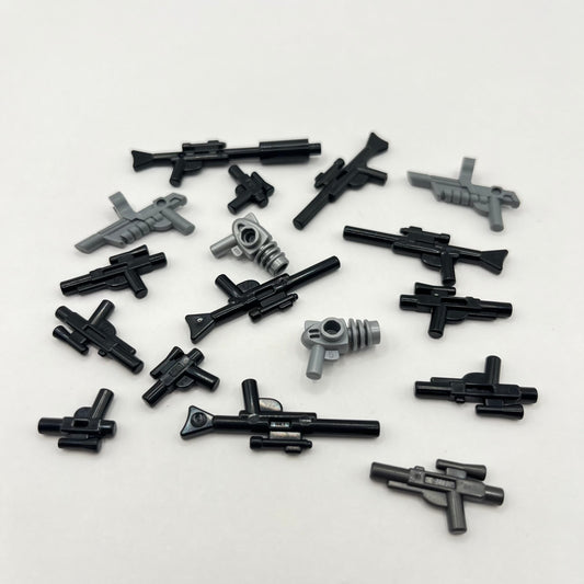 LEGO Shooting Weapons, Minifigure Accessories, 18 Pieces