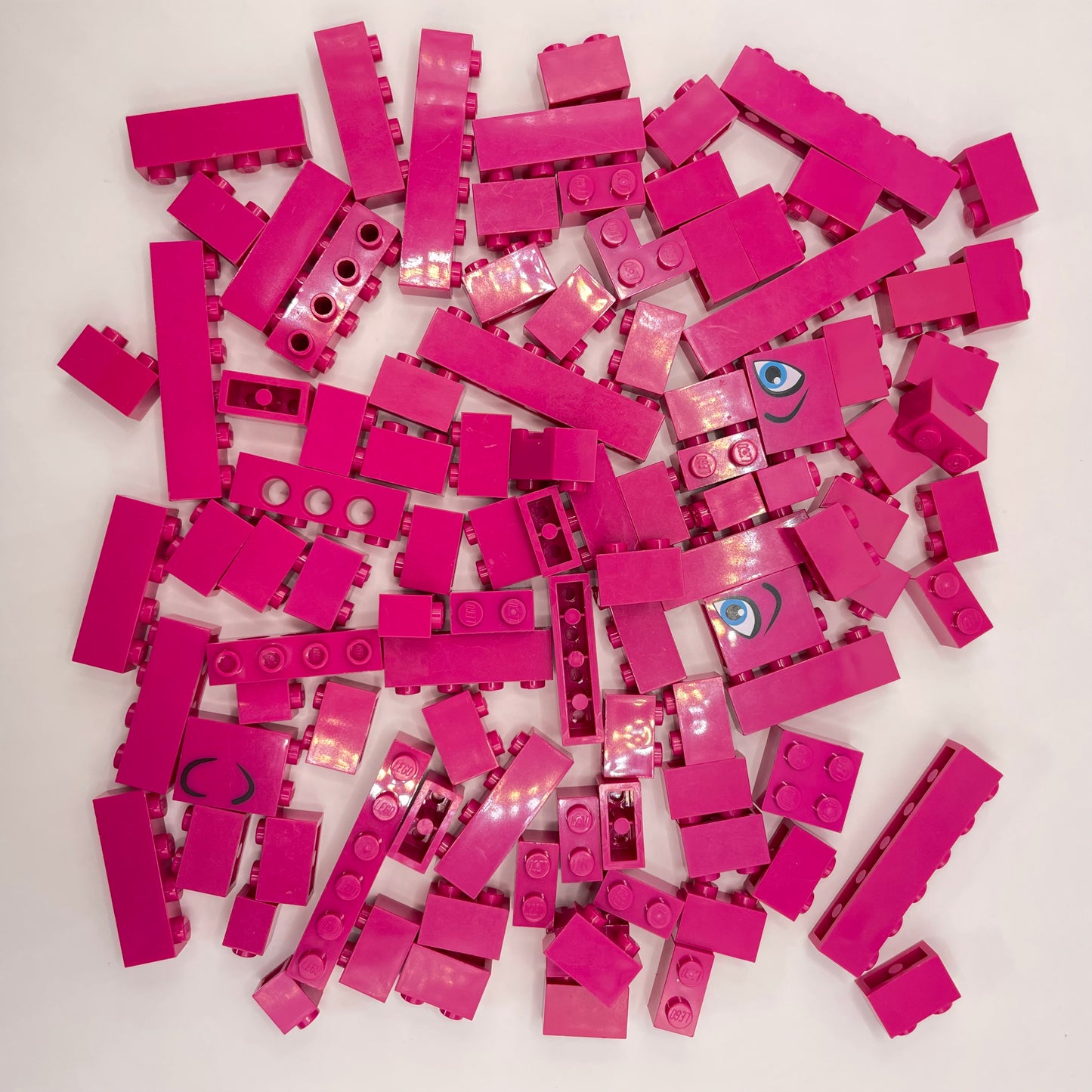 LEGO Bricks, Magenta, Approx. 100g