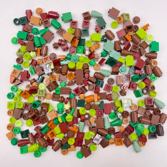 LEGO Greebling, 1x1, Earth Tones, Approx. 60g