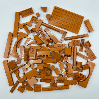 LEGO Dark Orange, Mixed Bricks, Approx. 110g