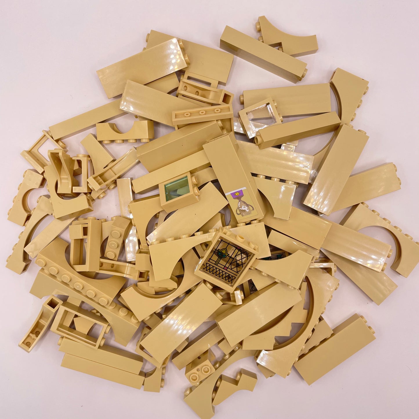 LEGO Building Pieces, Tan, Approx. 175g
