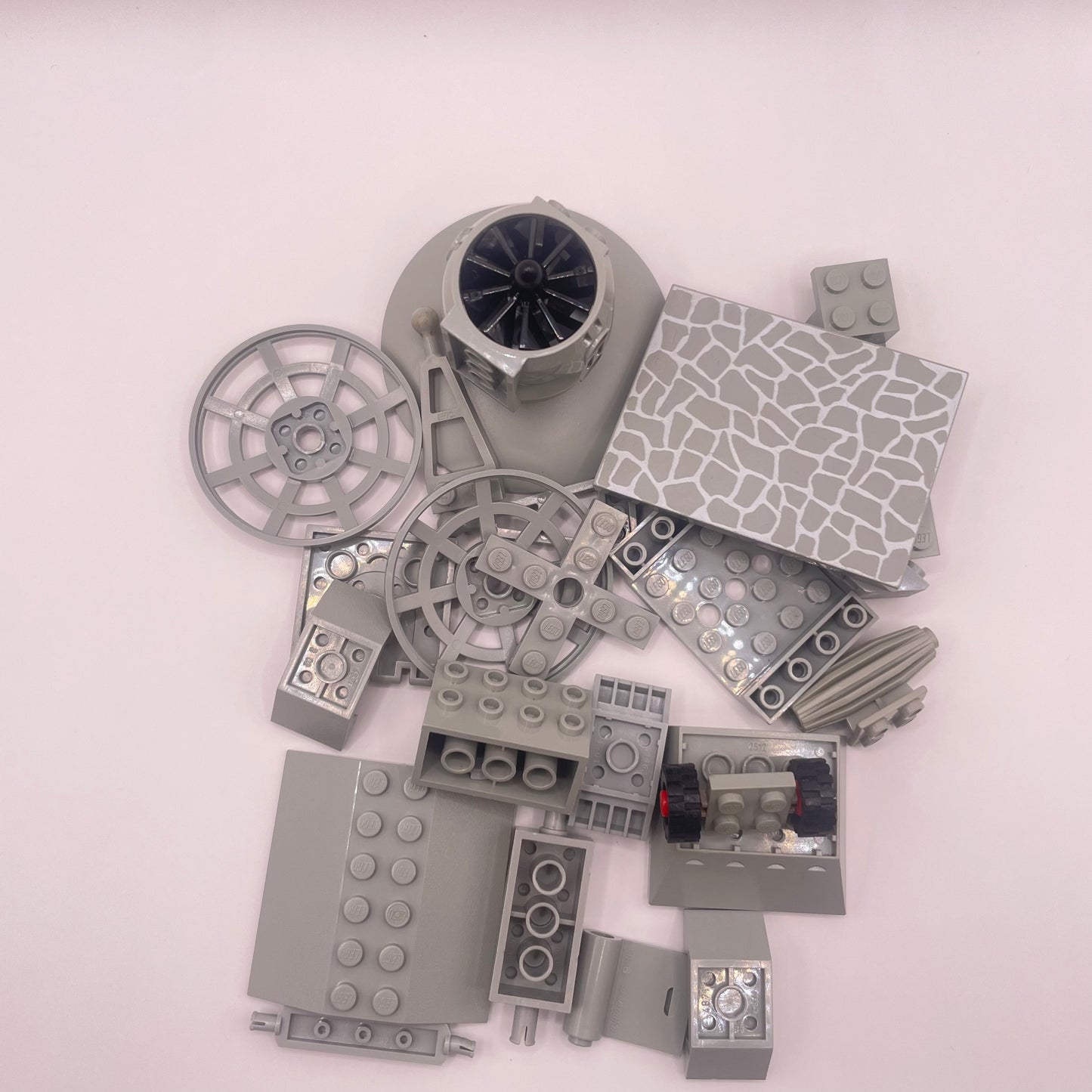 LEGO Vehicle Pieces, Old Light Grey, Approx. 65g