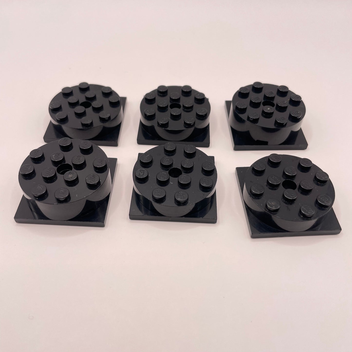 LEGO Brick Turntables, Black, 6 pieces