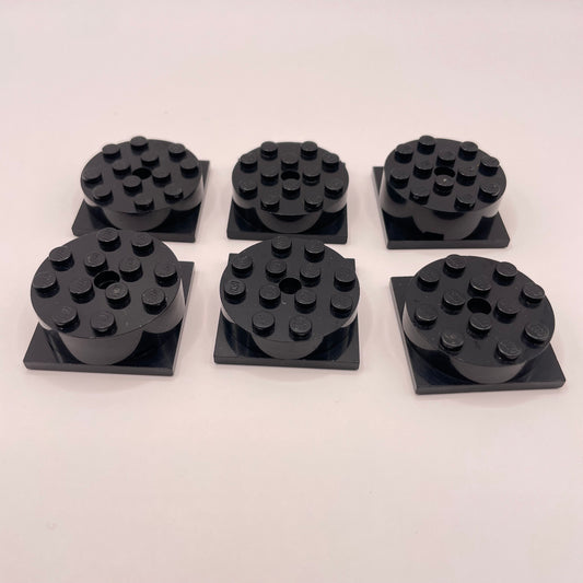 LEGO Brick Turntables, Black, 6 pieces
