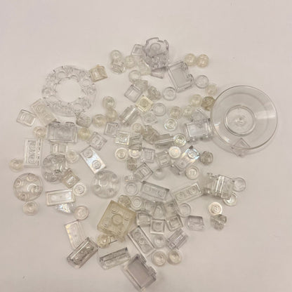 LEGO Transparent Clear, Mixed Pieces, (100 Pieces)