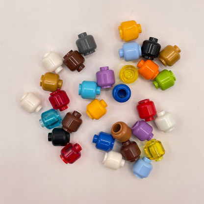 LEGO Blank Heads, Mixed Colours, 30 Pieces