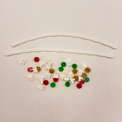 LEGO Christmas Light Cord, Red, Green, and Gold, 39 Pieces
