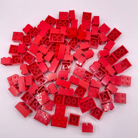 LEGO Short, Bricks, Red, 2x Wide, Approx. 125g