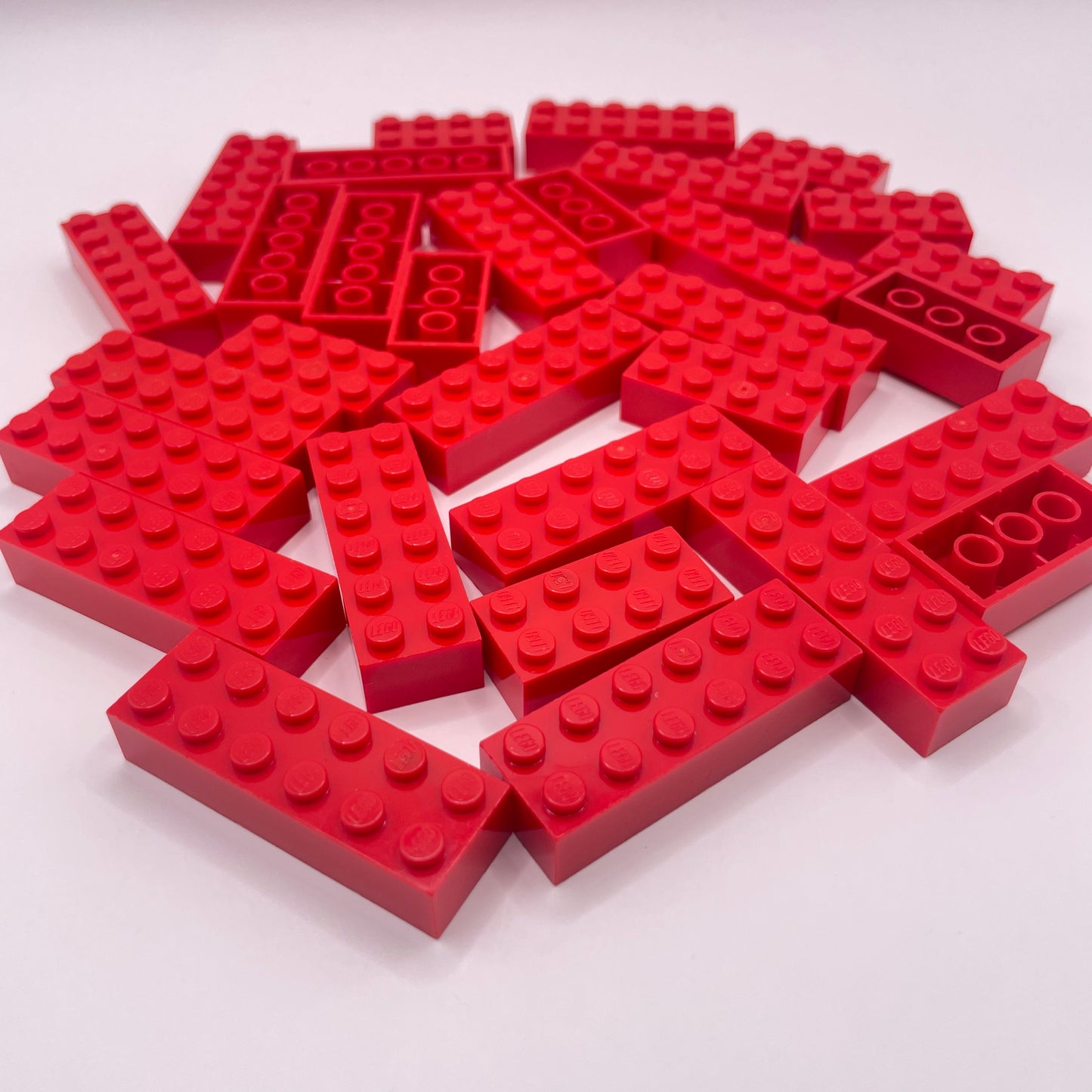 LEGO 2x,Medium Bricks, Red, Approx. 90g