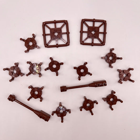 LEGO Bar Connections, Reddish Brown, 15 Pieces
