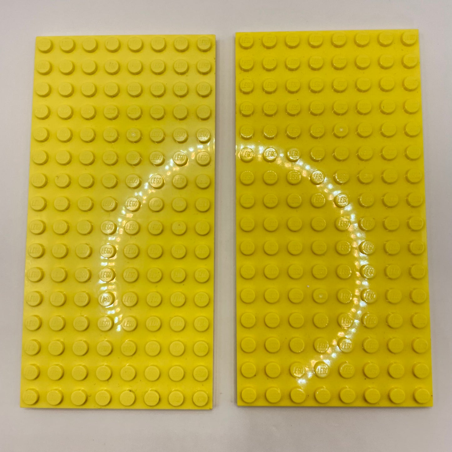 LEGO 8x16 Plates, Light Bright Yellow, 2 Pieces