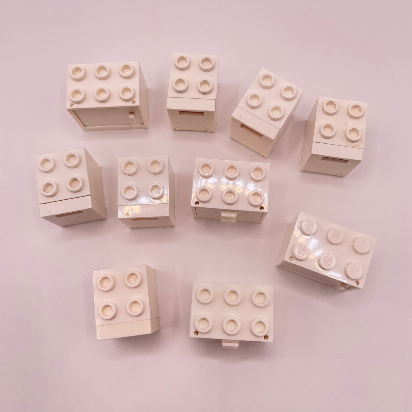 LEGO White, Cabinets / Drawers, 10 Pieces