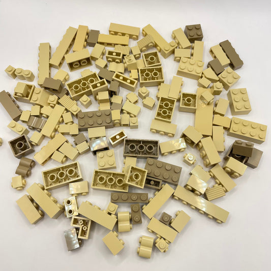 LEGO Bricks, Mixed Tan, Approx. 135g