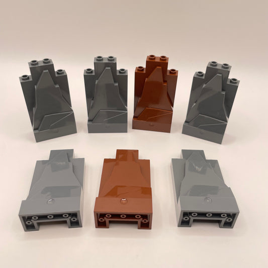 LEGO Rock Panels, Mixed Colours, Building Pieces, 7 Pieces