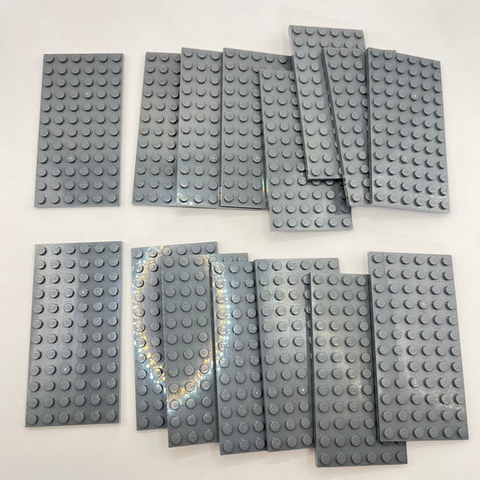 LEGO Plates 6x12, Dark Bluish Grey, 15 pieces