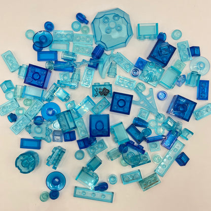 LEGO Mixed Transparent-Blue, Mixed Pieces, Approx. 40g