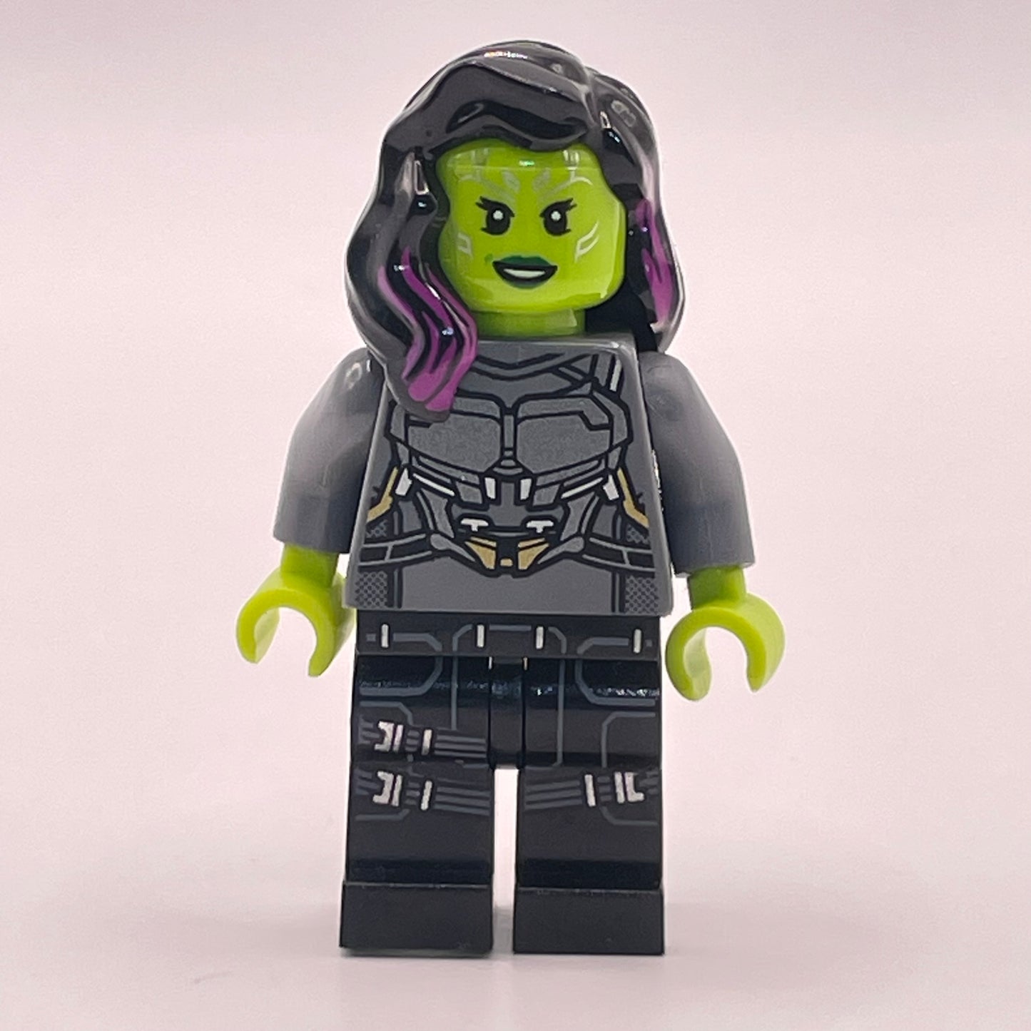 LEGO Gamora - Silver Armor, Super Heroes, Minifigure, (sh0388) marked,