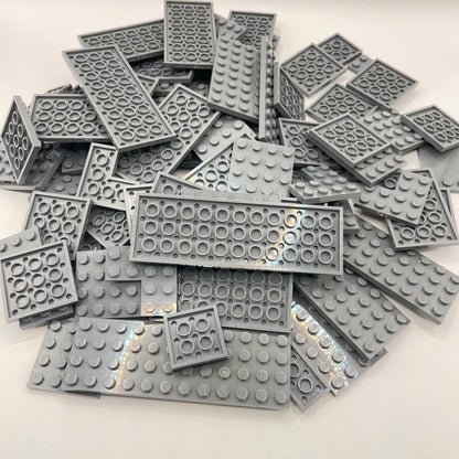 LEGO Plates 4x Wide, Dark Bluish Grey, Approx. 240g