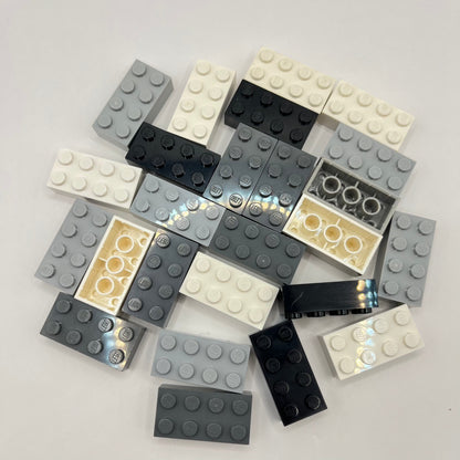LEGO 2 x 4 Bricks, Monochrome, 25 Pieces