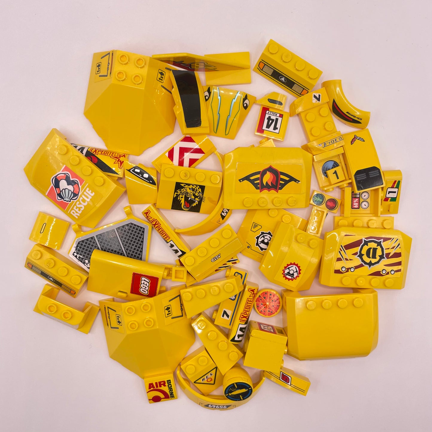 LEGO Prints and Stickers, Yellow Vehicles, Approx. 90g