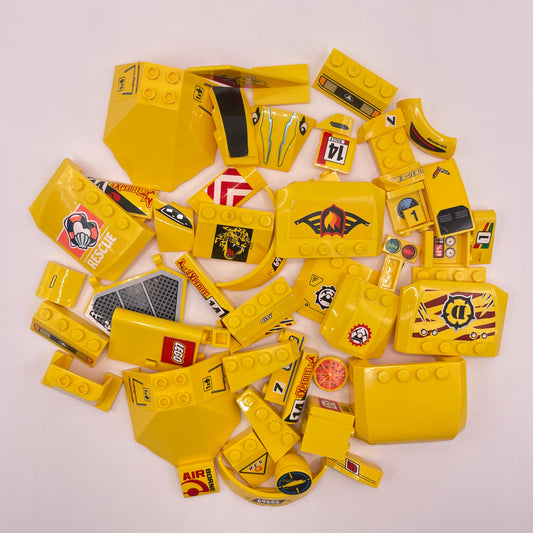 LEGO Prints and Stickers, Yellow Vehicles, Approx. 90g