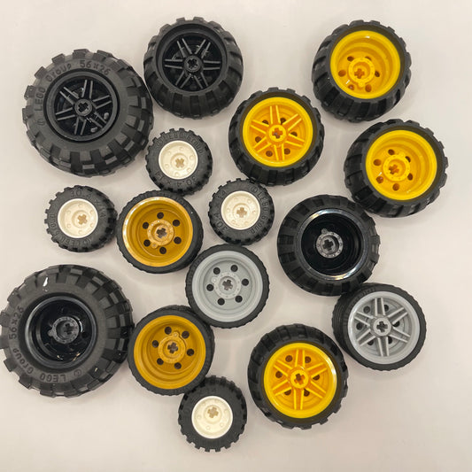 LEGO  Mixed Wheels, Large, Approx. 185g