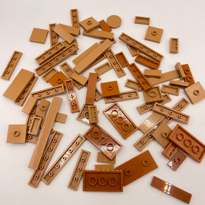 LEGO Tiles, Medium Nougat and Dark Orange, Approx. 40g