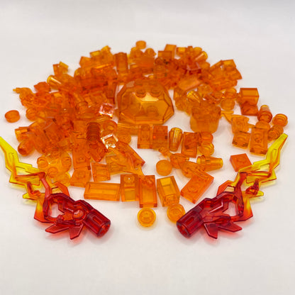 LEGO Transparent Orange, Mixed Pieces, Approx. 40g