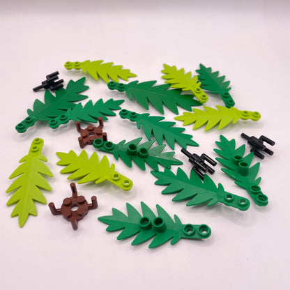 LEGO Palm Leaves and Stems, Mixed Colours, 19 Pieces