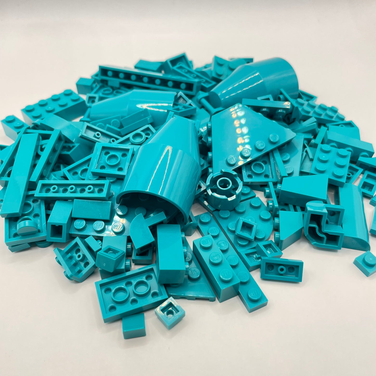 LEGO Mixed Pieces, Dark Turquoise, Approx. 120g