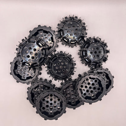 LEGO Wheels with Tread, Black, Vehicle Pieces, 11 Pieces