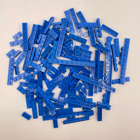 LEGO  Plates, 1x Wide , Blue, Approx. 80g