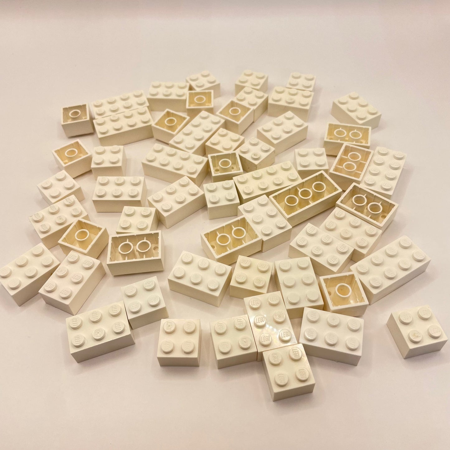 LEGO Bricks, White, Approx. 90g