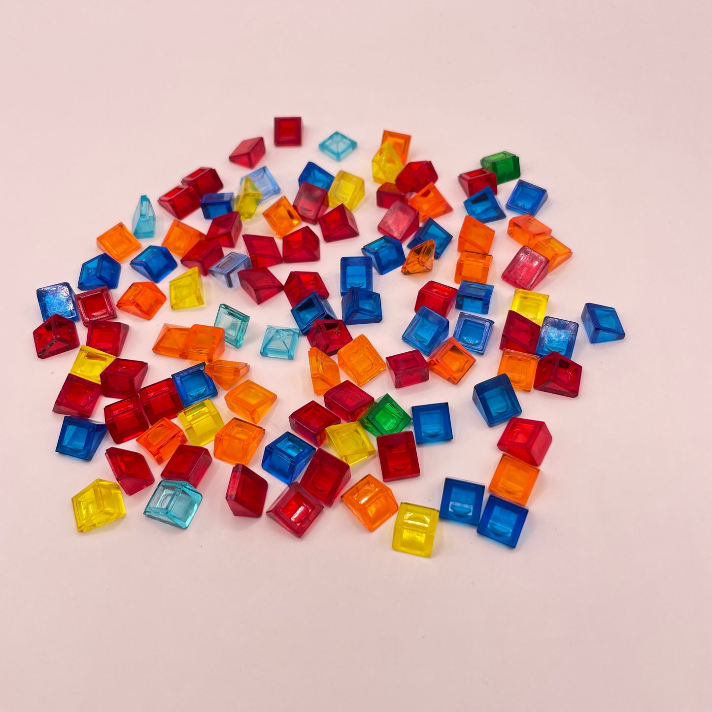 LEGO Cheese Slope, Transparent, Colourful, (100 Pieces)