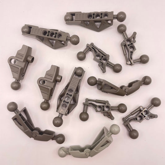 LEGO Bionicle, Ball Connections, Mixed Old Grey, Approx. 40g