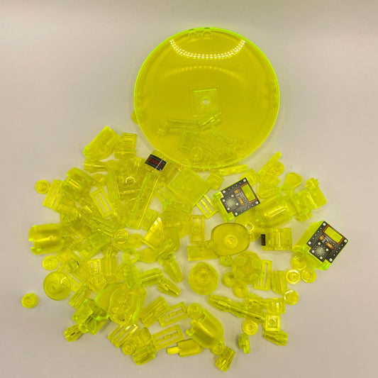 LEGO Mixed Trans-Neon Yellow, Mixed Pieces, Approx. 55g