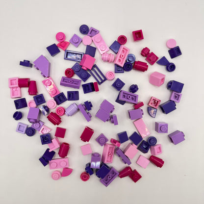 LEGO Greebling, Mixed Pink and Purple, 100 Pieces