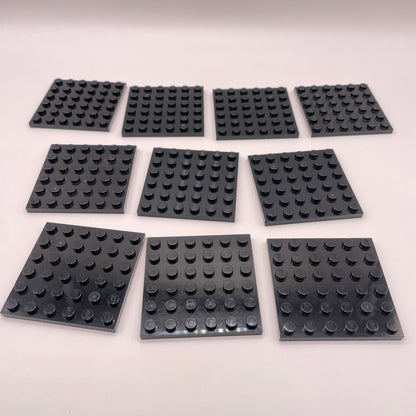 LEGO  6x6 Plates, Black, 10 Pieces