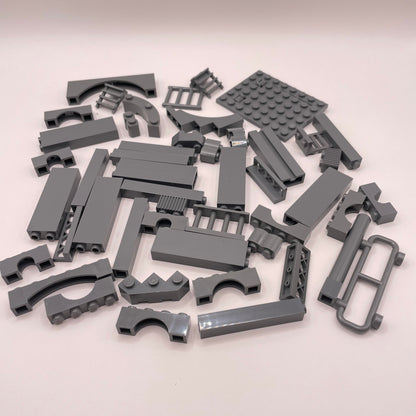 LEGO Mixed Building Pieces, Dark Bluish Grey, Approx. 80g
