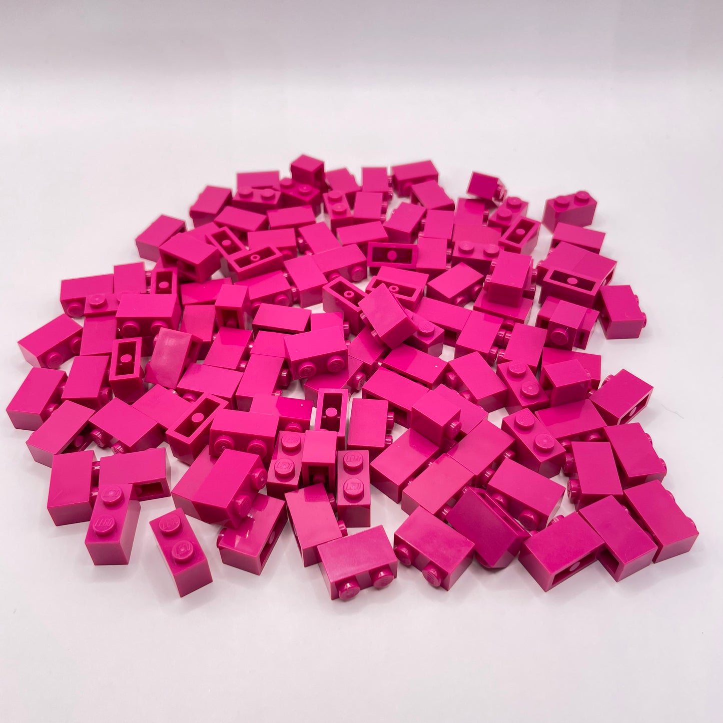 LEGO Bricks 1x2, Magenta, Approx. 100g