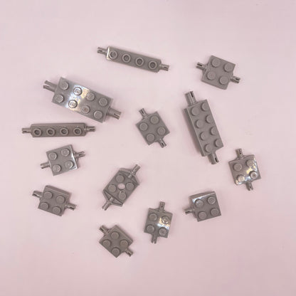 LEGO  Axles, Old Light Grey, 12 Pieces
