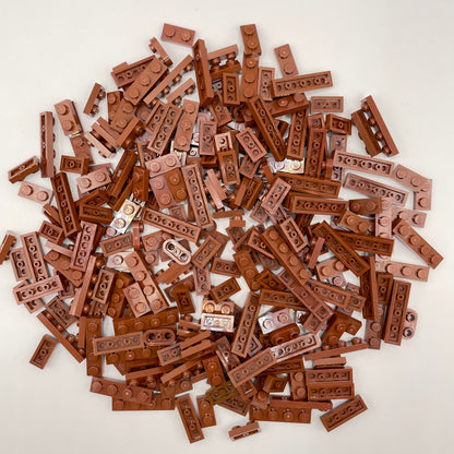 LEGO  Plates, 1x Short, Reddish Brown, Approx. 110g